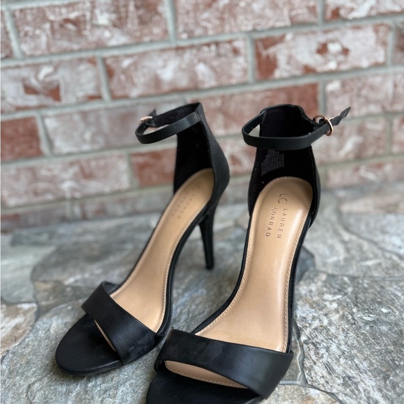 LC Lauren Conrad Shoes - LC Lauren Conrad Black Open Toe Heels